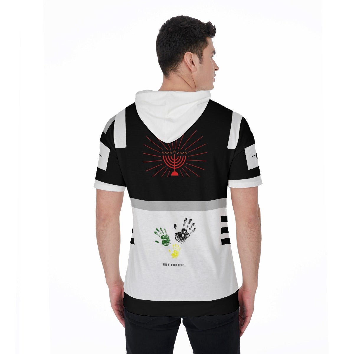 Men's Short Sleeve Hoodie T-Shirt