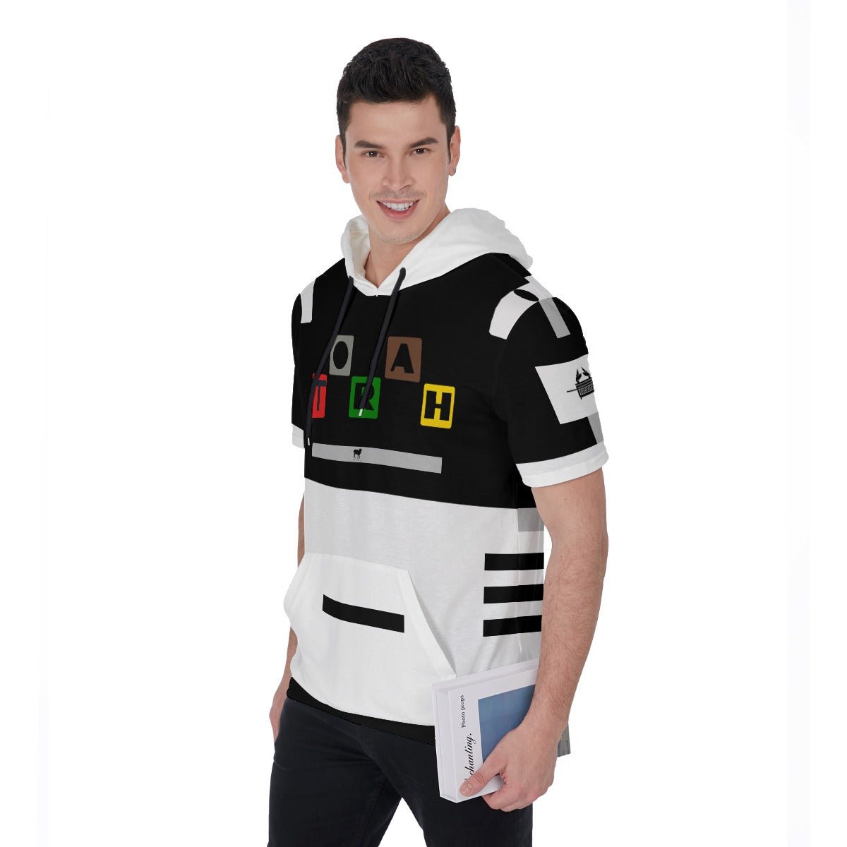 Men's Short Sleeve Hoodie T-Shirt