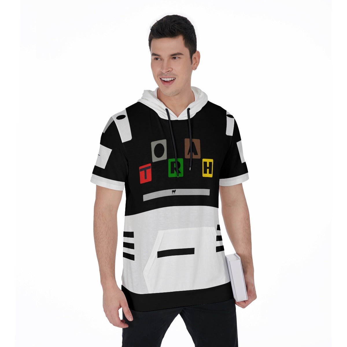 Men's Short Sleeve Hoodie T-Shirt