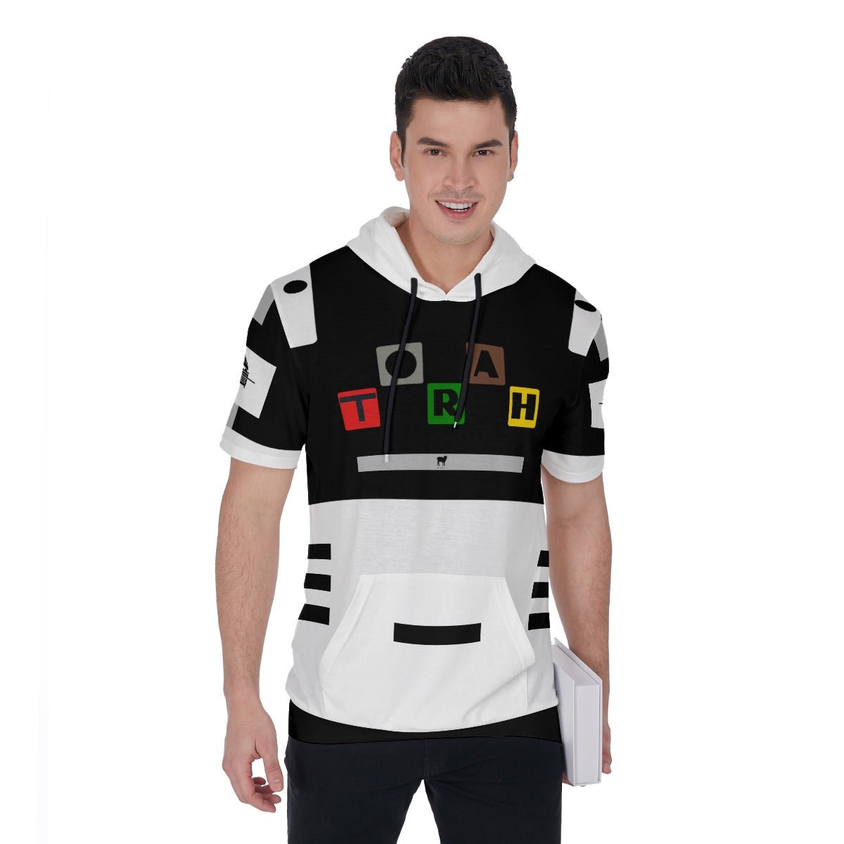 Men's Short Sleeve Hoodie T-Shirt