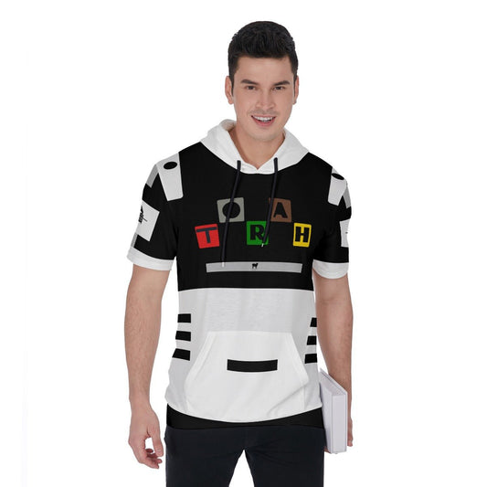 Men's Short Sleeve Hoodie T-Shirt